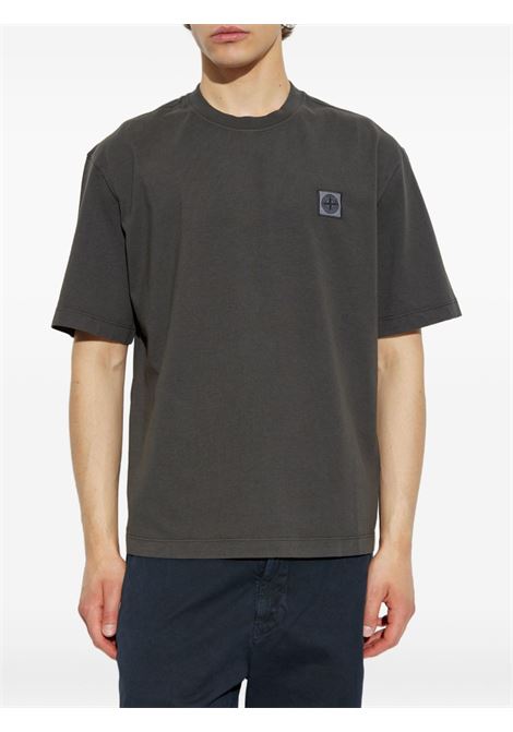 t-shirt combed organic cotton jersey uomo grigio piombo STONE ISLAND | K2S15 2100025 S0115V0062